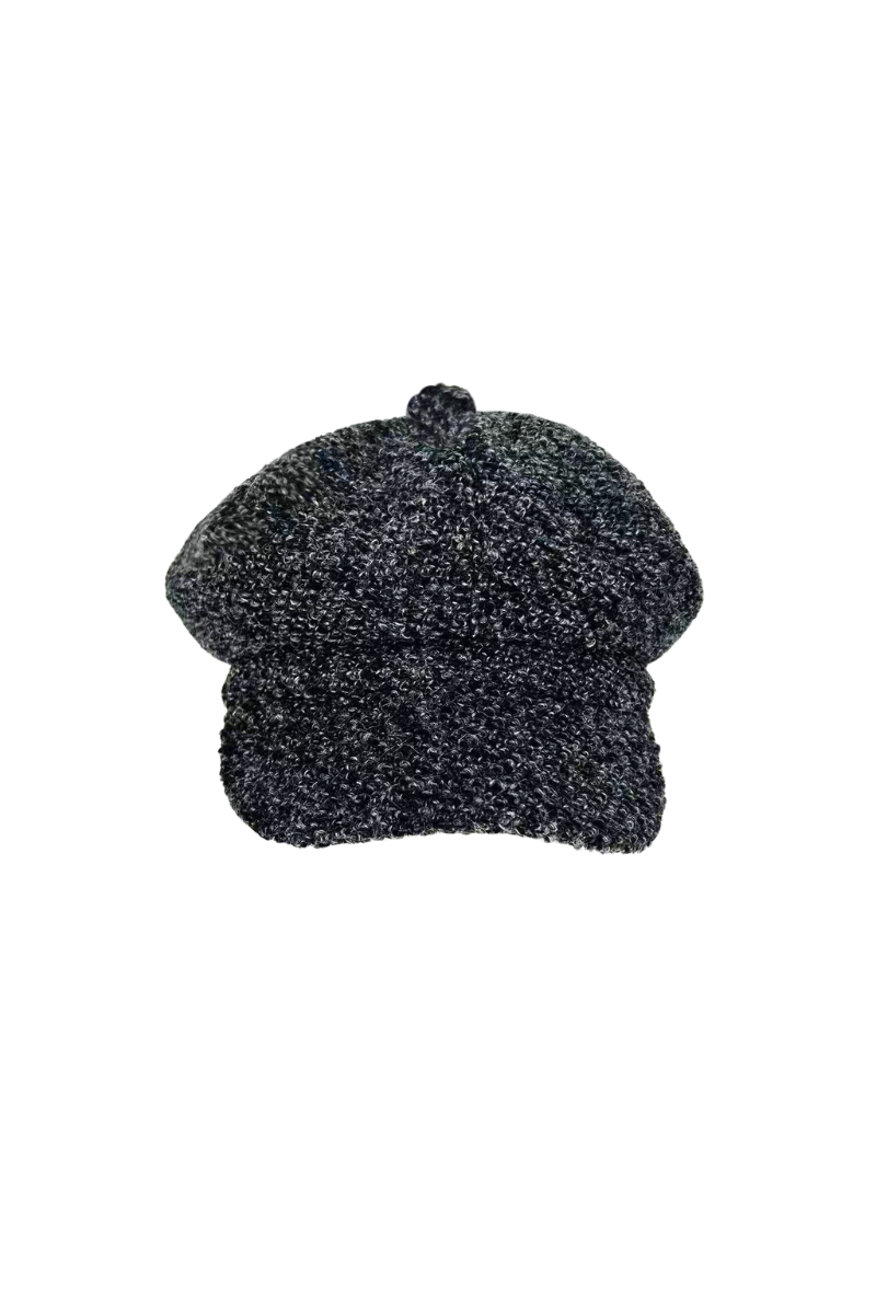 Max Simple Wool Newsboy Cap Charcoal MSKX260014C