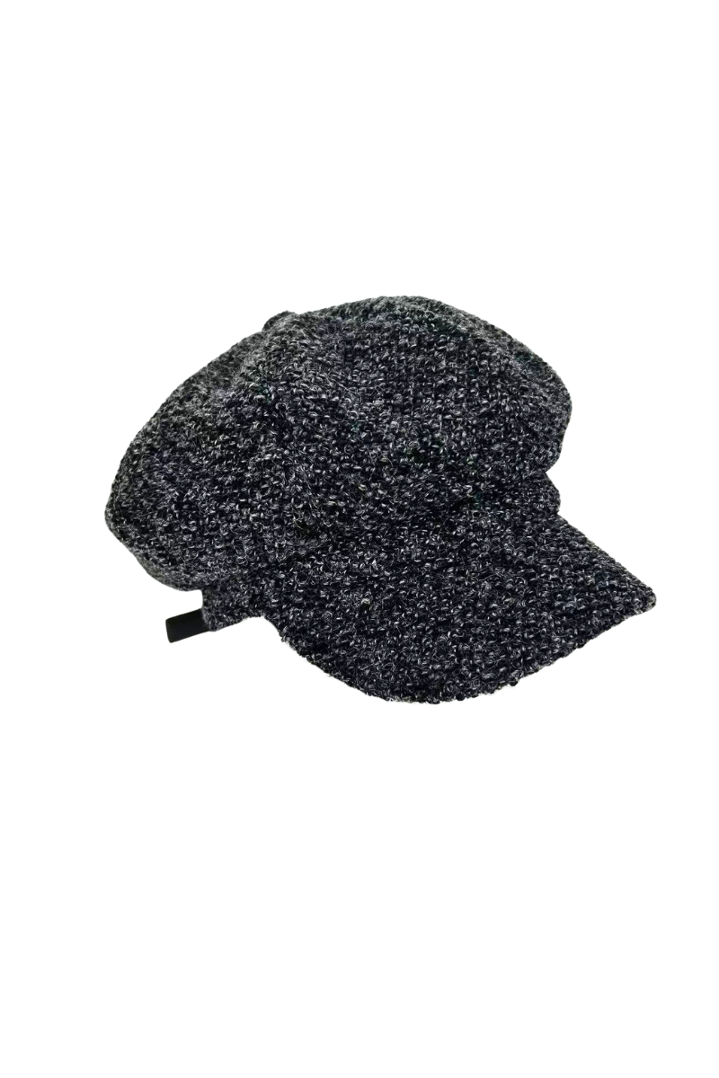 Max Simple Wool Newsboy Cap Charcoal MSKX260014C