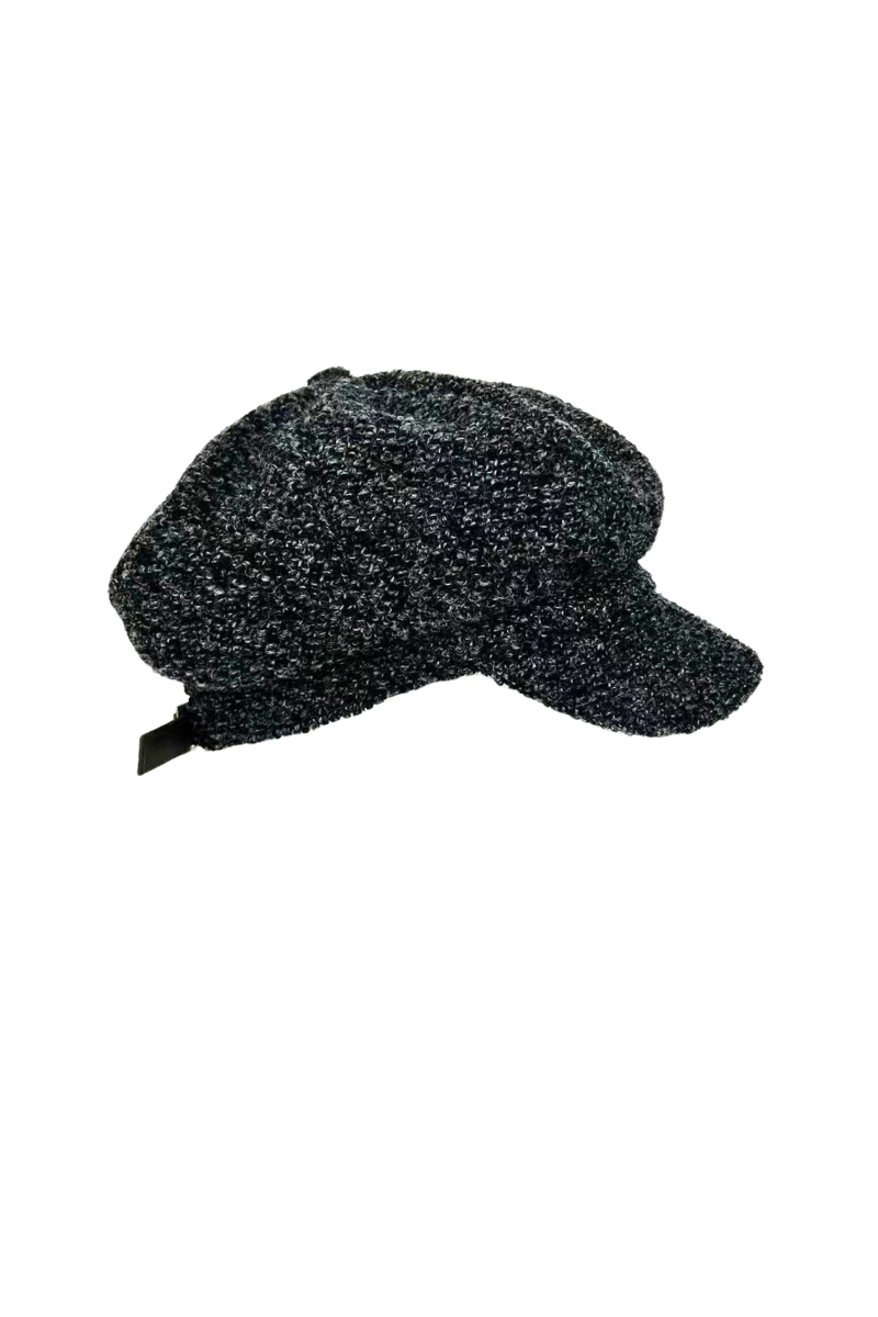Max Simple Wool Newsboy Cap Charcoal MSKX260014C