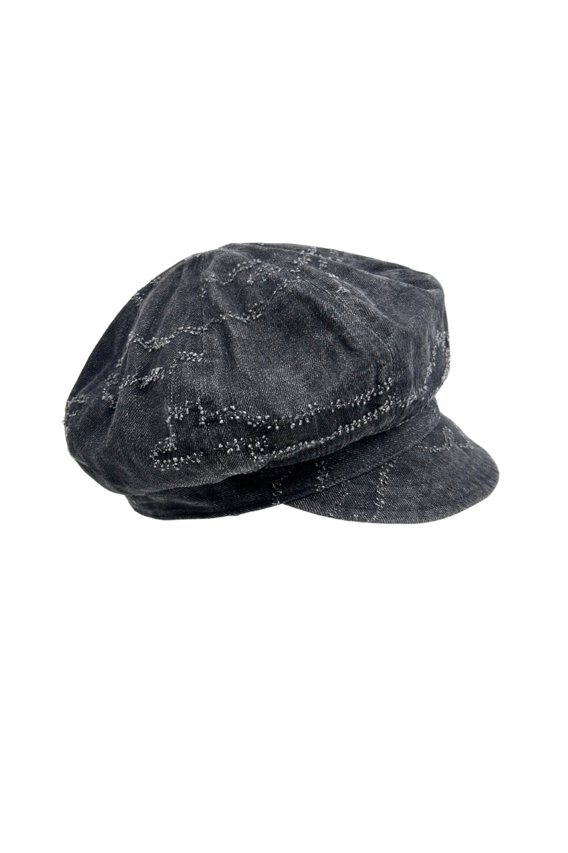 Max Simple Camouflage Newsboy Cap Black MSKX260015B
