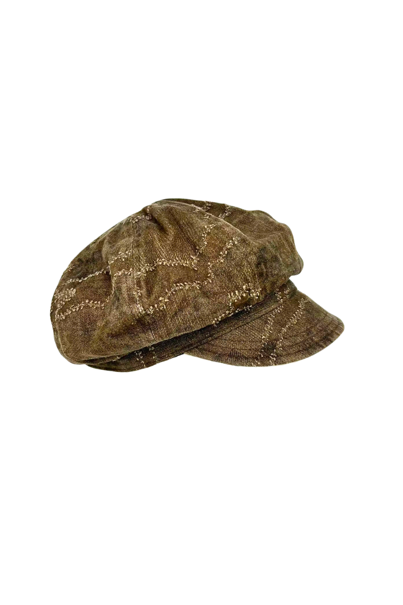 Max Simple Camouflage Newsboy Cap Brown MSKX260015R