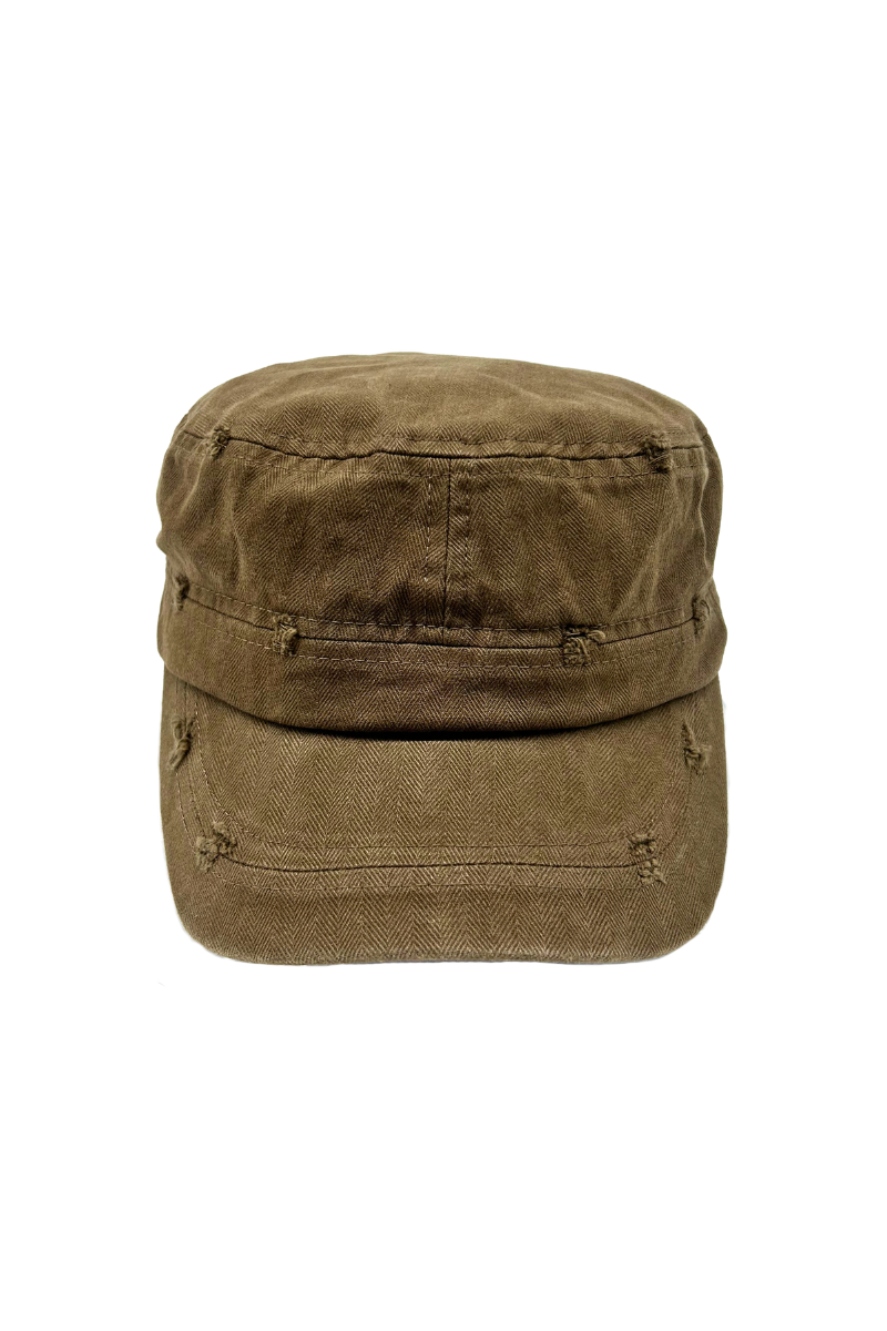 Max Simple Washed Military Cap Brown MSKX260026R