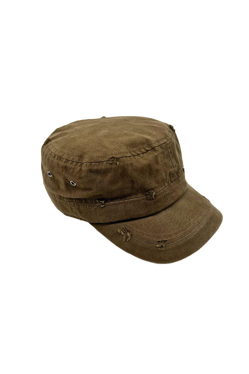 Max Simple Washed Military Cap Brown MSKX260026R