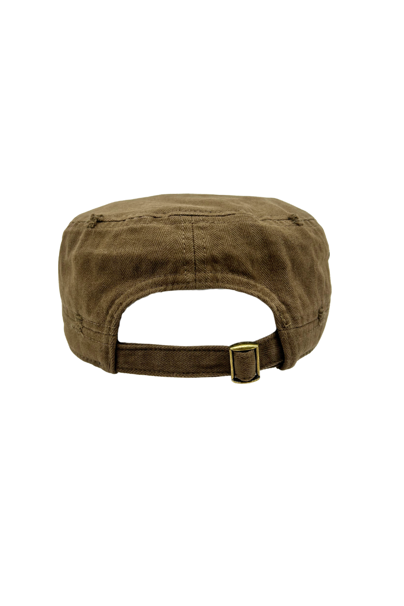 Max Simple Washed Military Cap Brown MSKX260026R