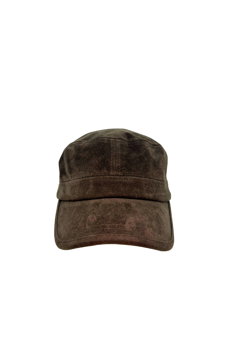 Max Simple Suede Military Cap Brown MSKX260054B