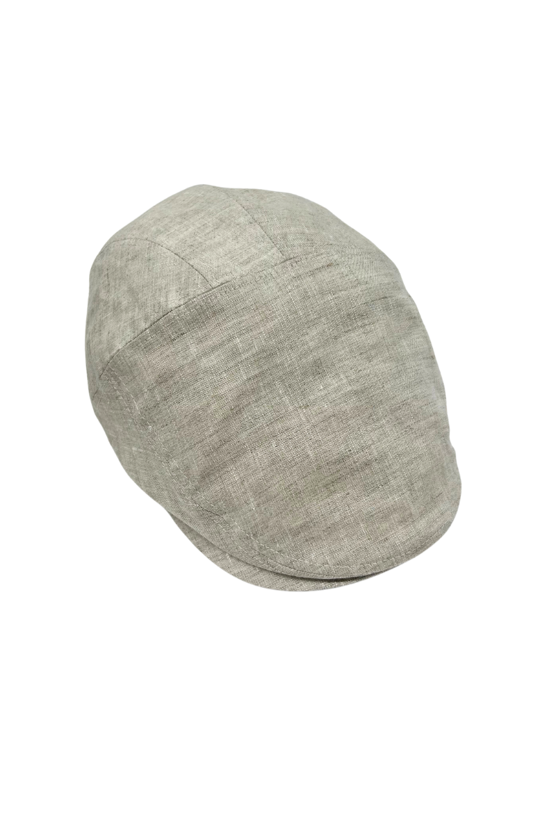 Max Simple Linen Flat Cap Natural MSKX260089N