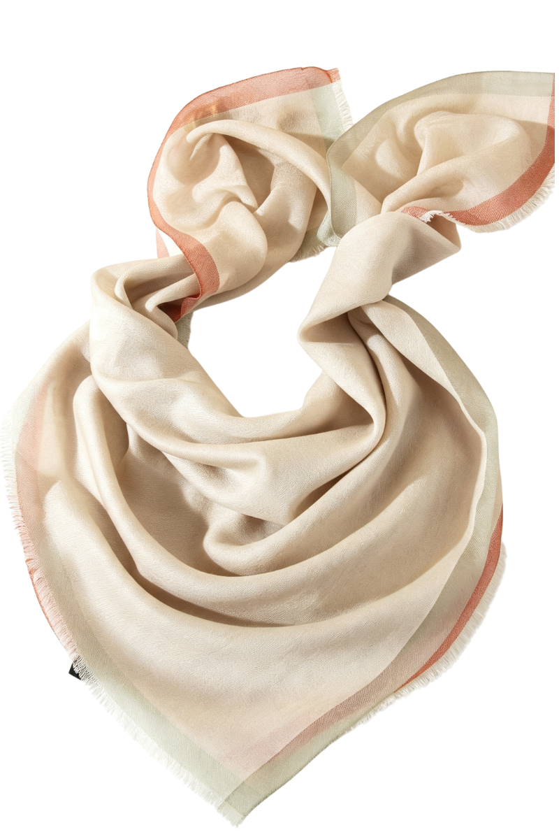 Max Simple Yarn-Dyed Wool Square 70 Beige MSRX266001B