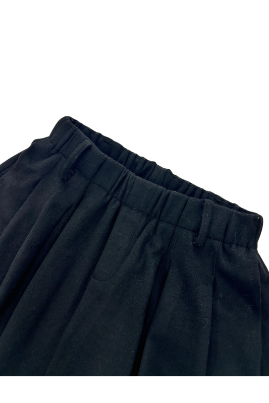 Max Simple Elastic-Waist Pleated Skirt Black MSXZ261101B