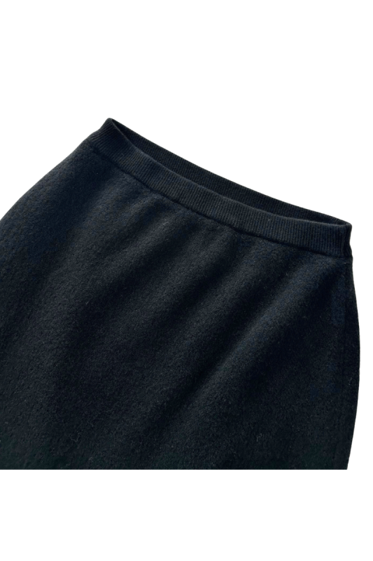 Max Simple Wool Tulip Skirt Black MSXZ266127B