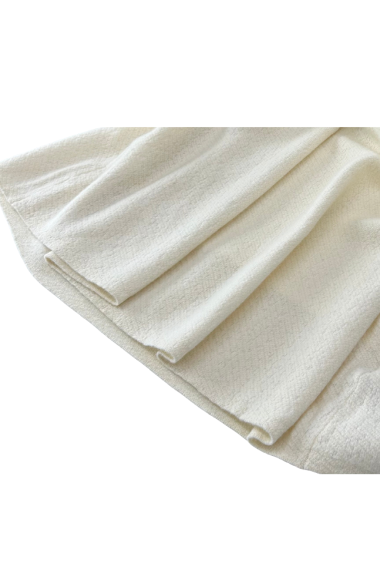 Max Simple Wool Tulip Skirt White MSXZ266127W