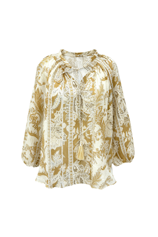 Max Simple Ramie Floral Print Shirt Autumn MSZH262305A