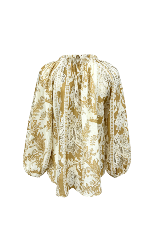 Max Simple Ramie Floral Print Shirt Autumn MSZH262305A