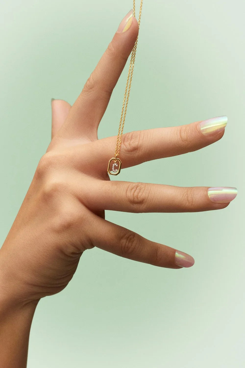 PDPAOLA Mini Letter Necklace