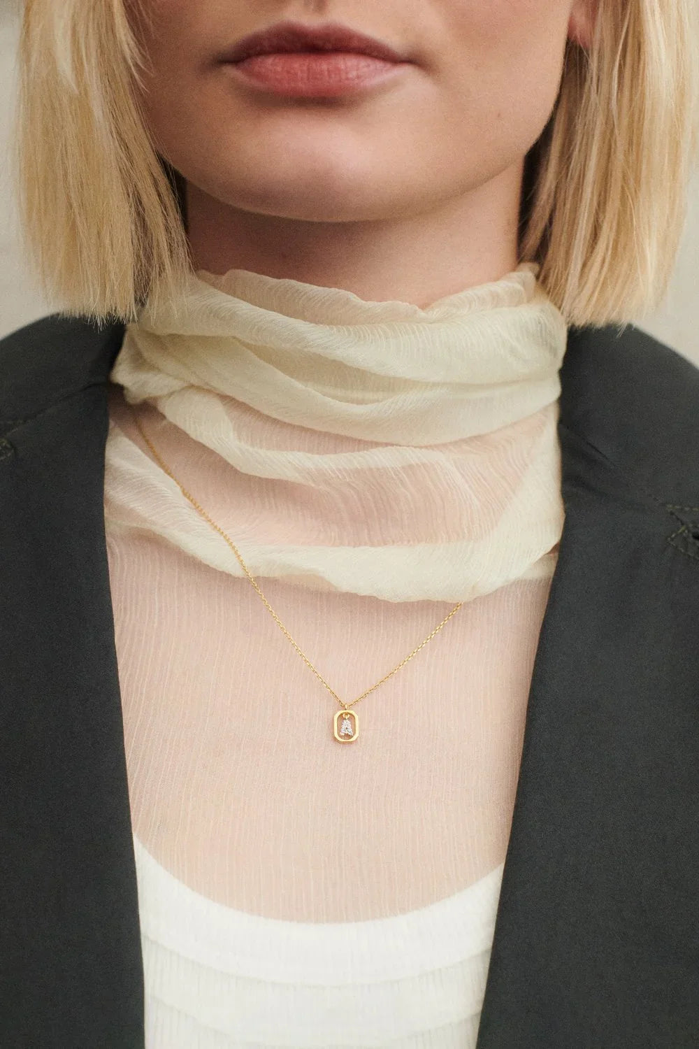 PDPAOLA Mini Letter Necklace