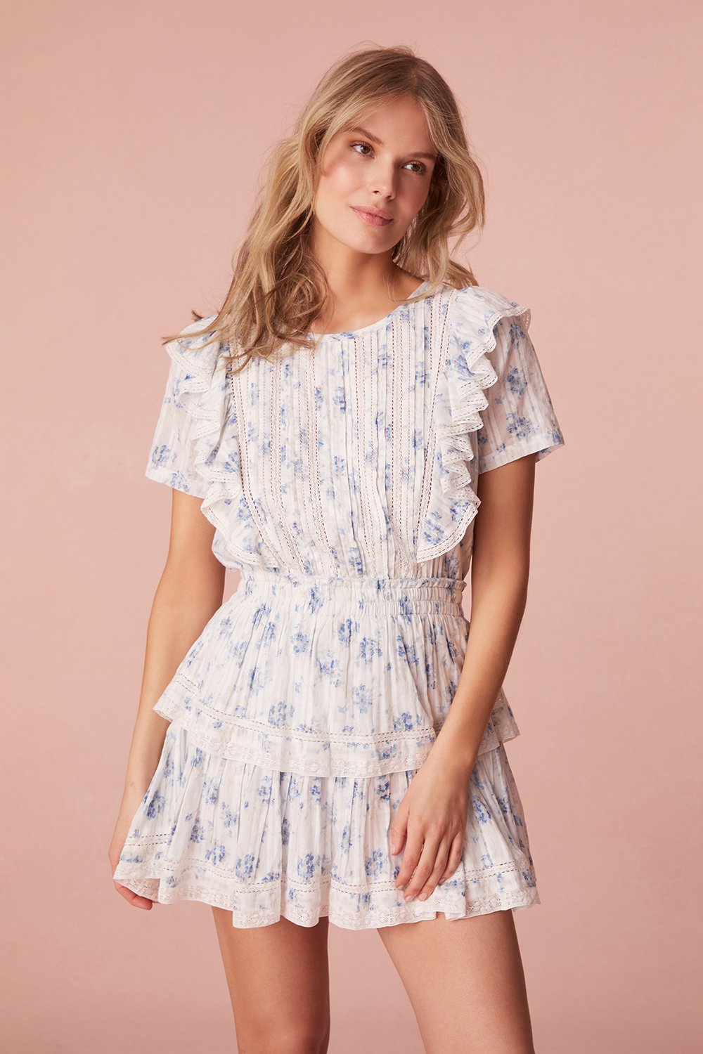 LoveShackFancy Natasha Dress - Skysail Blue