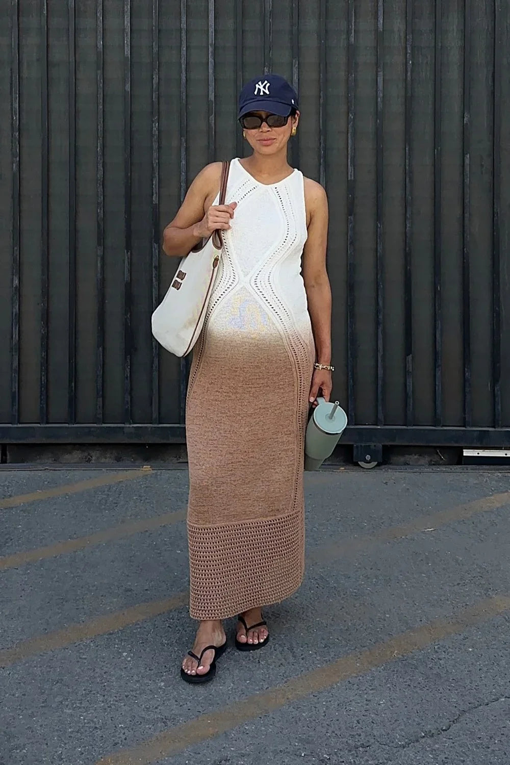 @aimeesong in Significant Other Orly Dress - Biscuit Cream