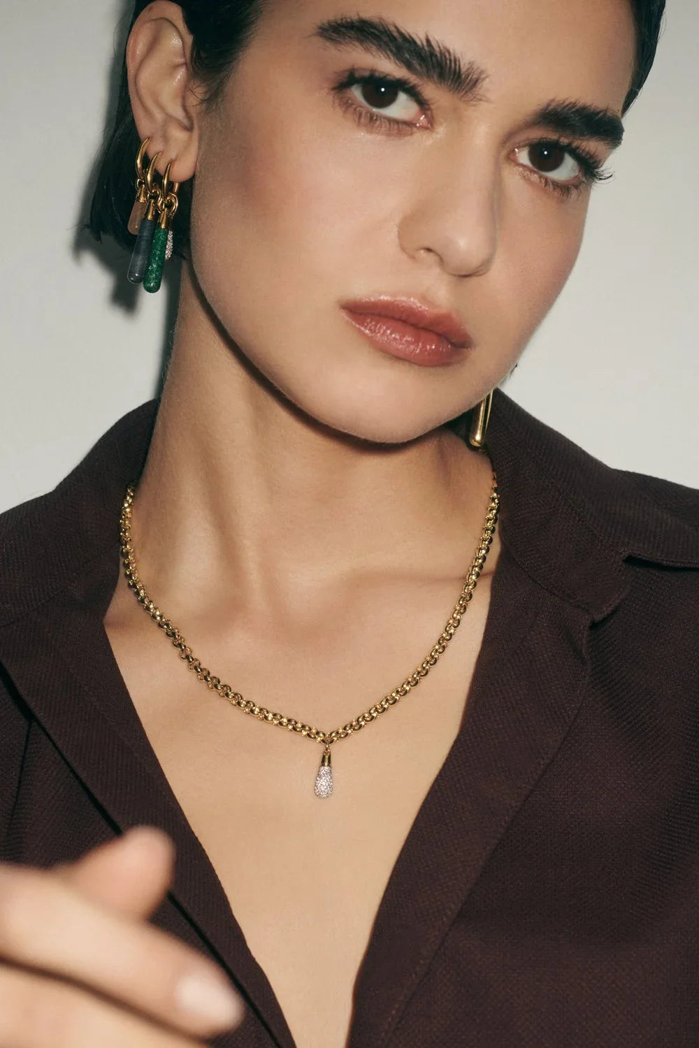 PDPAOLA Pavé Drop Pendant