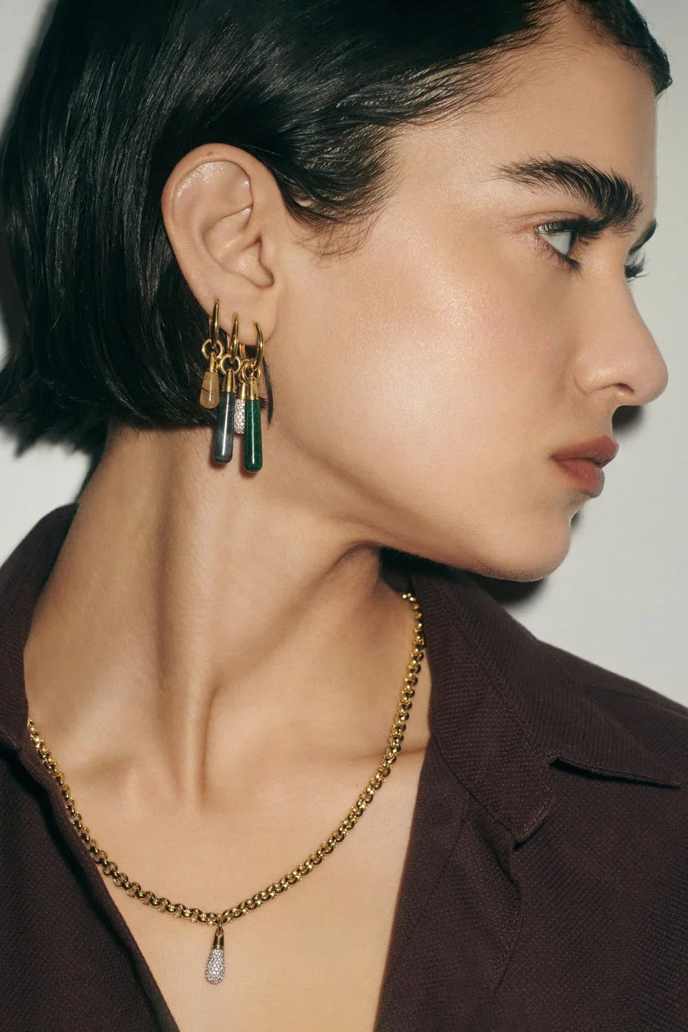 PDPAOLA Pavé Drop Pendant