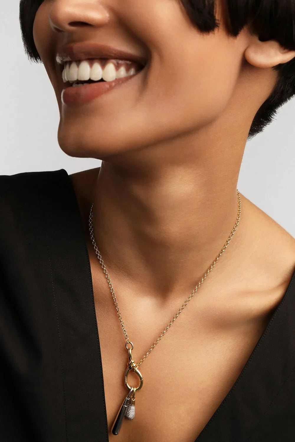 PDPAOLA Pavé Drop Pendant