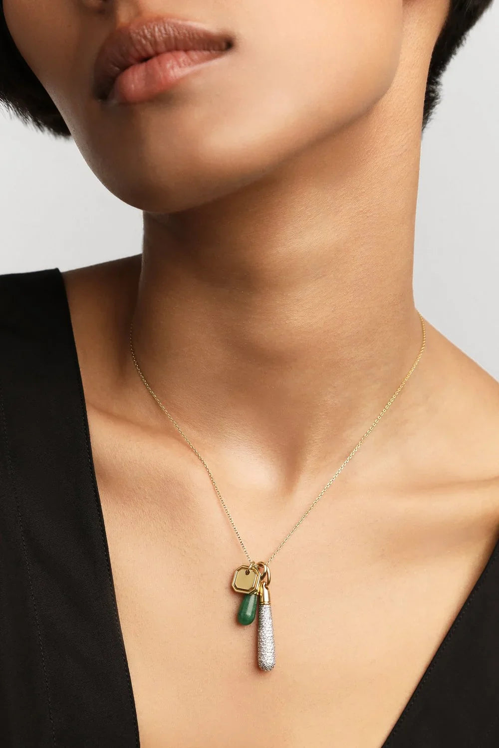 PDPAOLA Pavé Large Drop Pendant