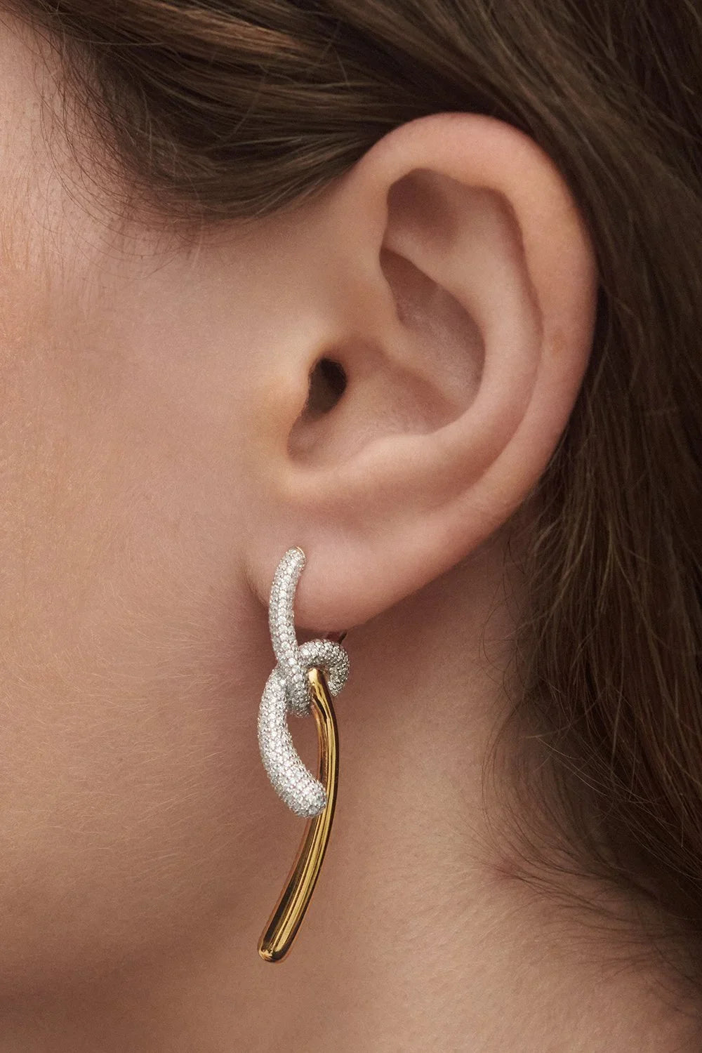PDPAOLA Pavé Twist Hoops