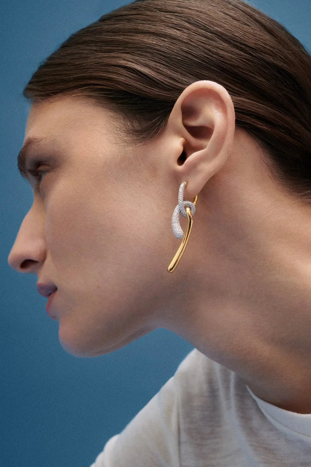 PDPAOLA Pavé Twist Hoops