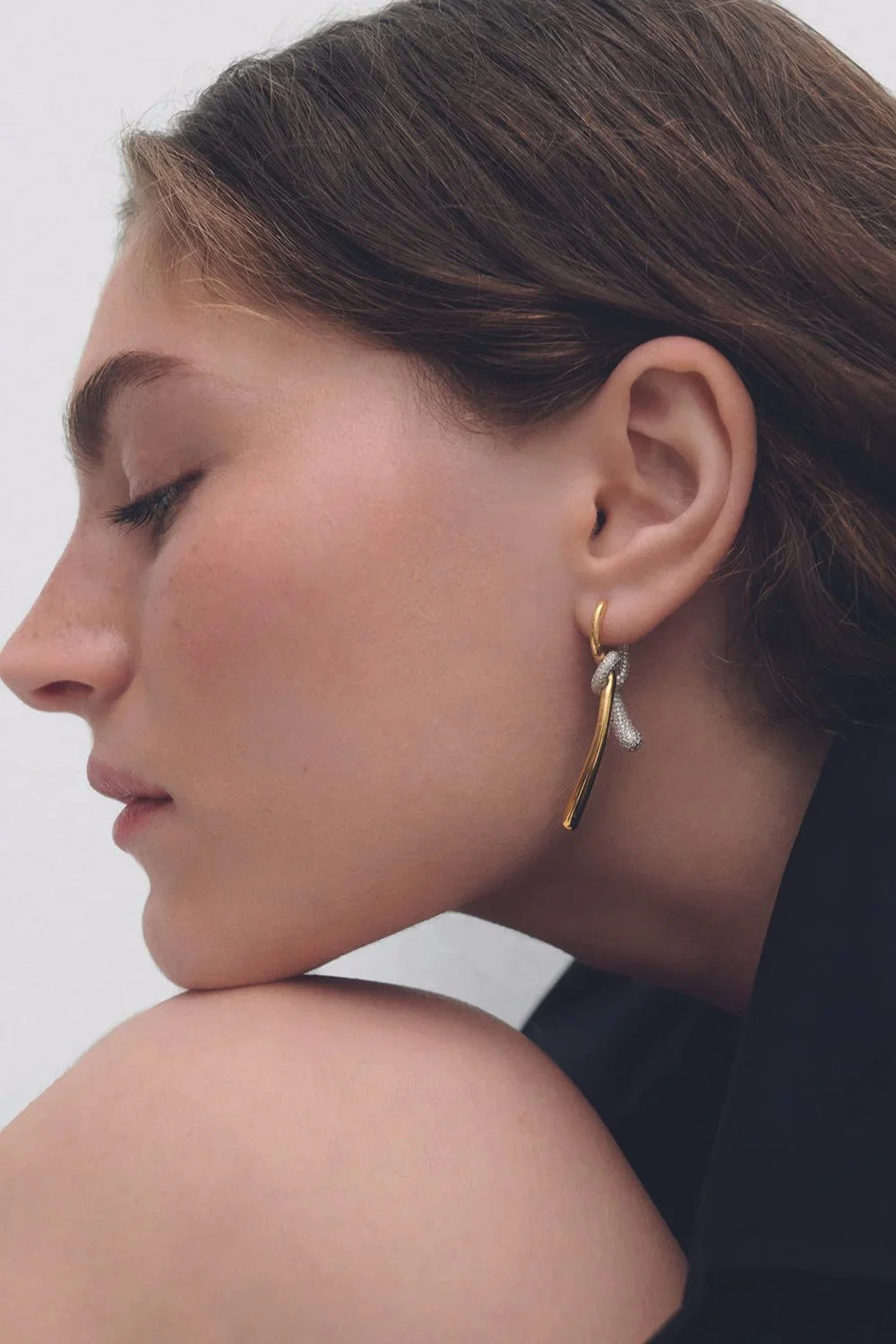 PDPAOLA Pavé Twist Hoops