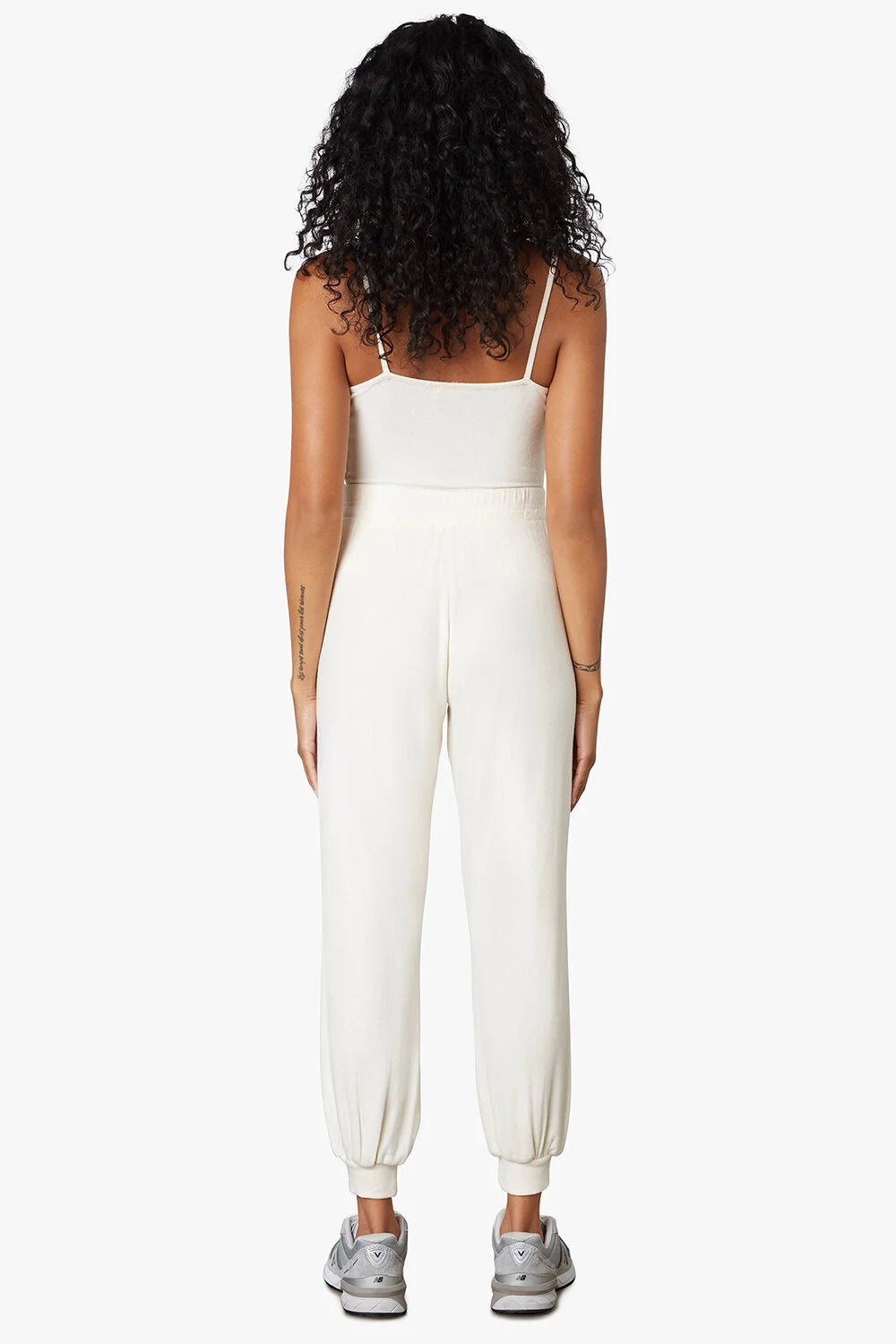 NIA Ribbed Hacci Jogger - Oatmilk