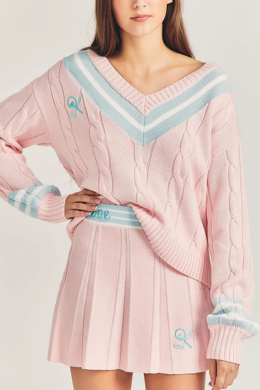 LoveShackFancy Roz Skirt - Pink Sand