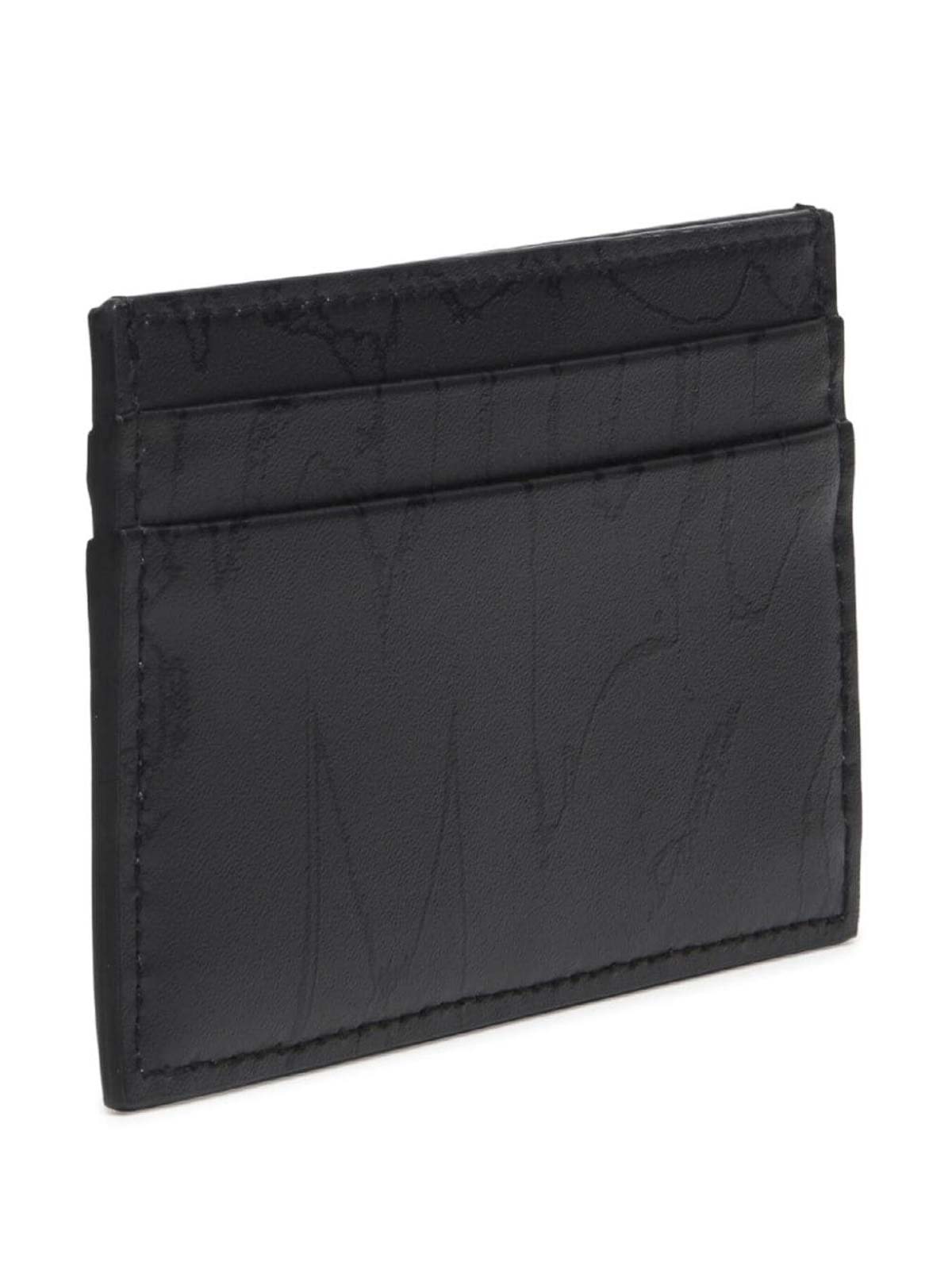 Alexander Mcqueen Graffiti Logo Card Holder in Black
