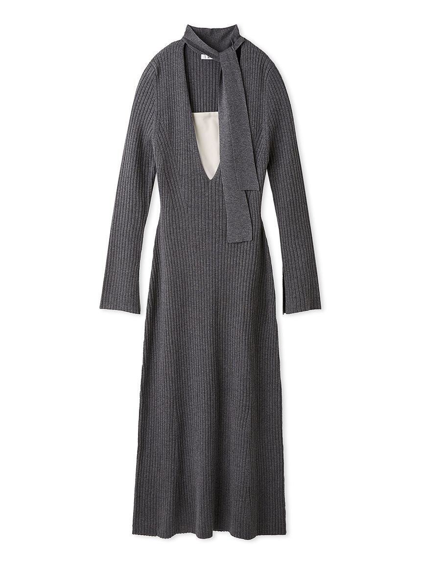 Choker Detail Maxi Knit Dress