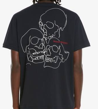 Alexander McQueen  Men's Skull T-shirt in Navy
