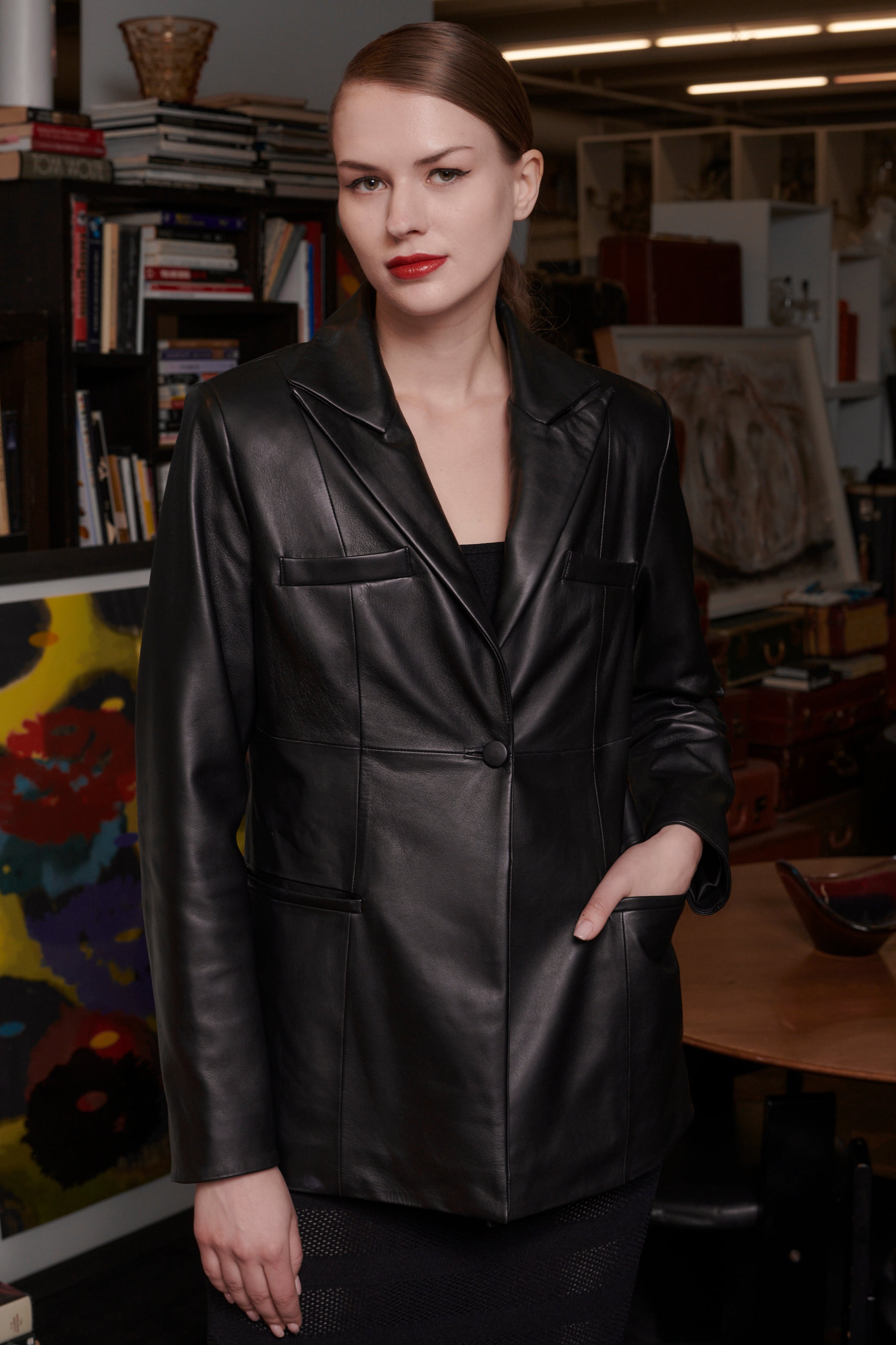 Giacca Lusso Skinny Blazer Black