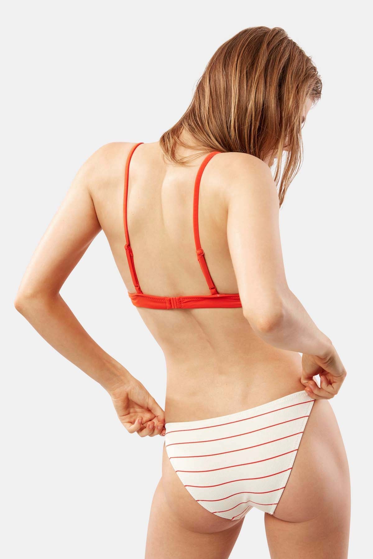 Solid & Striped The Morgan Bikini - Lipstick Pinstripe