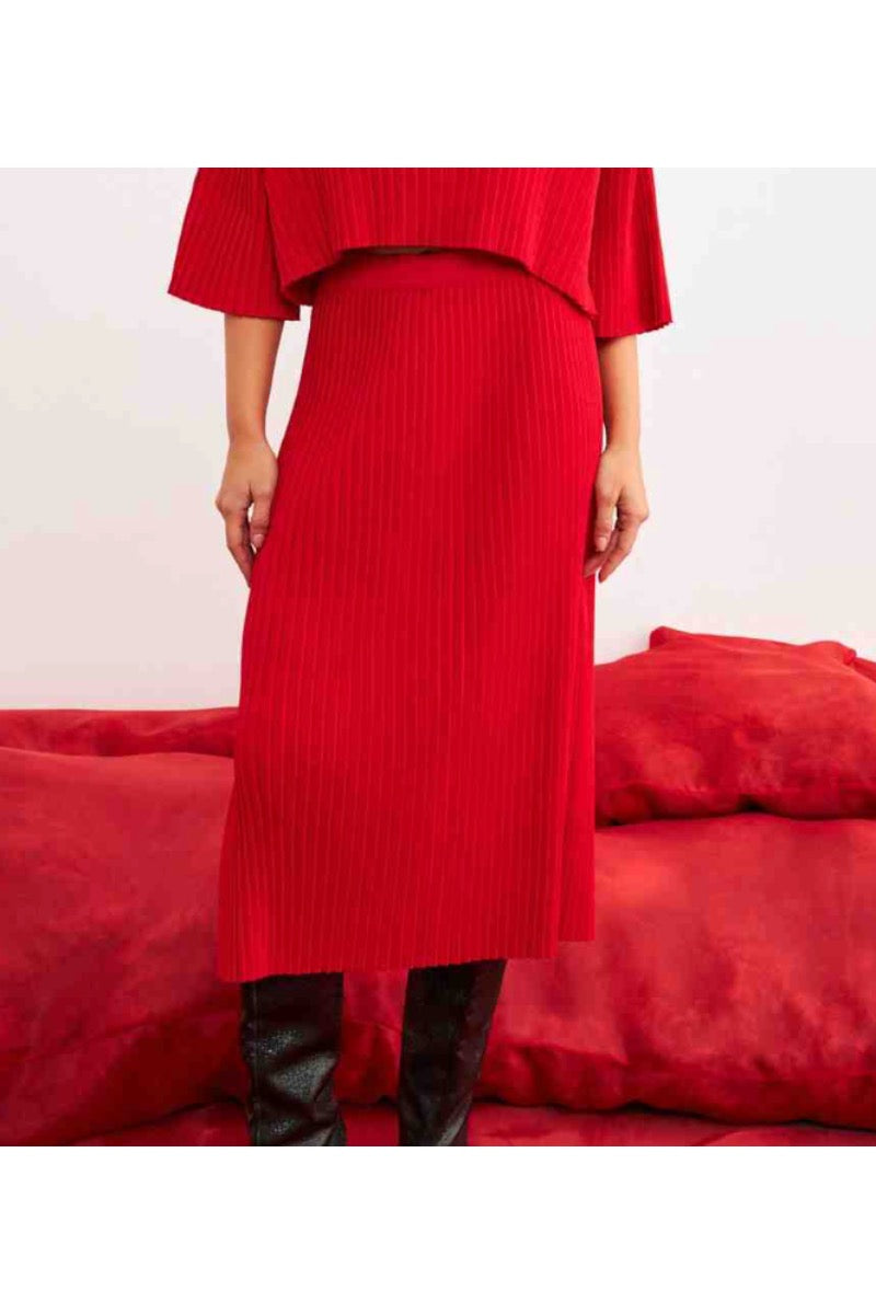 Setre KNIT SKIRT RED_TR0309