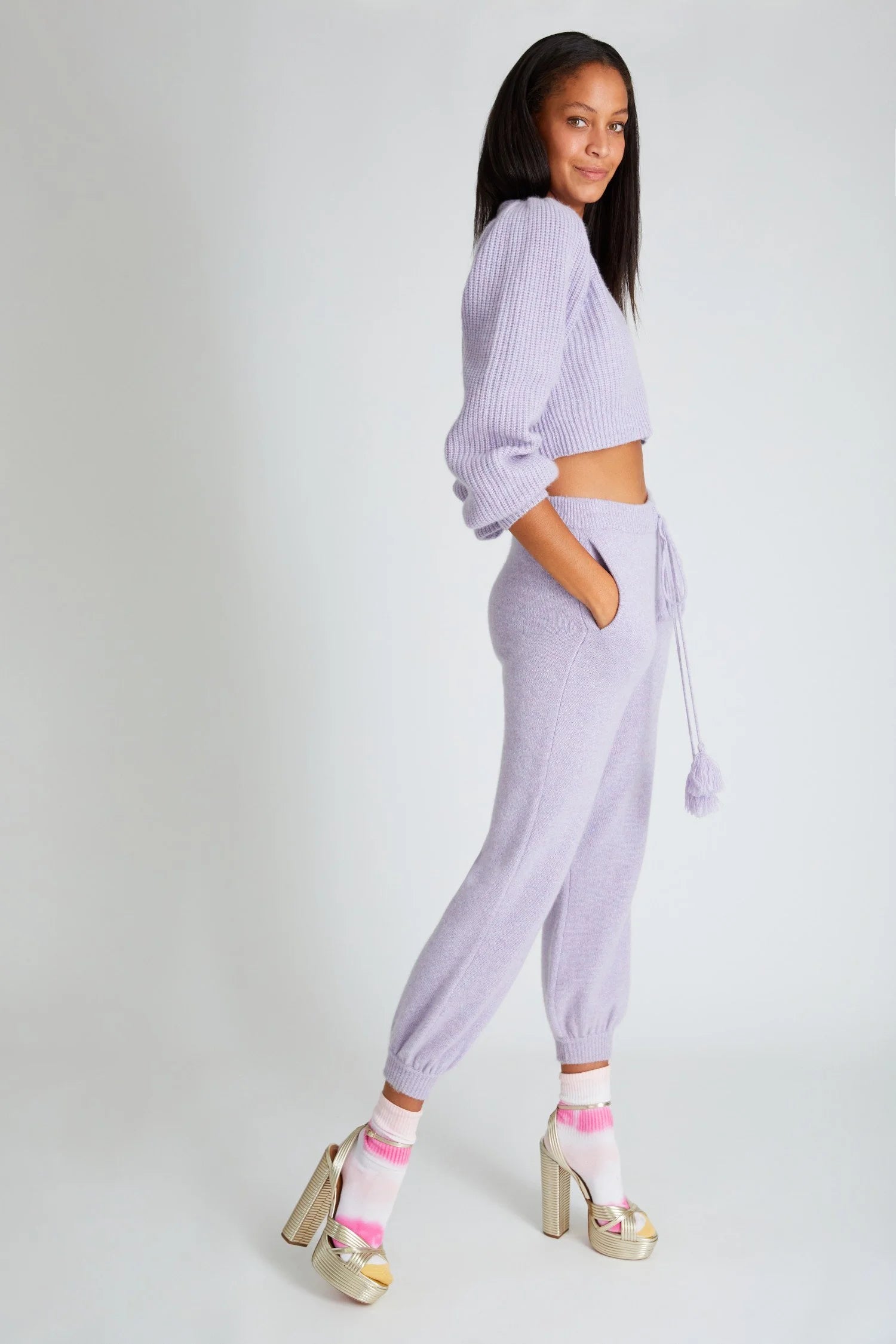 LoveShackFancy Tristan Pants - Purple