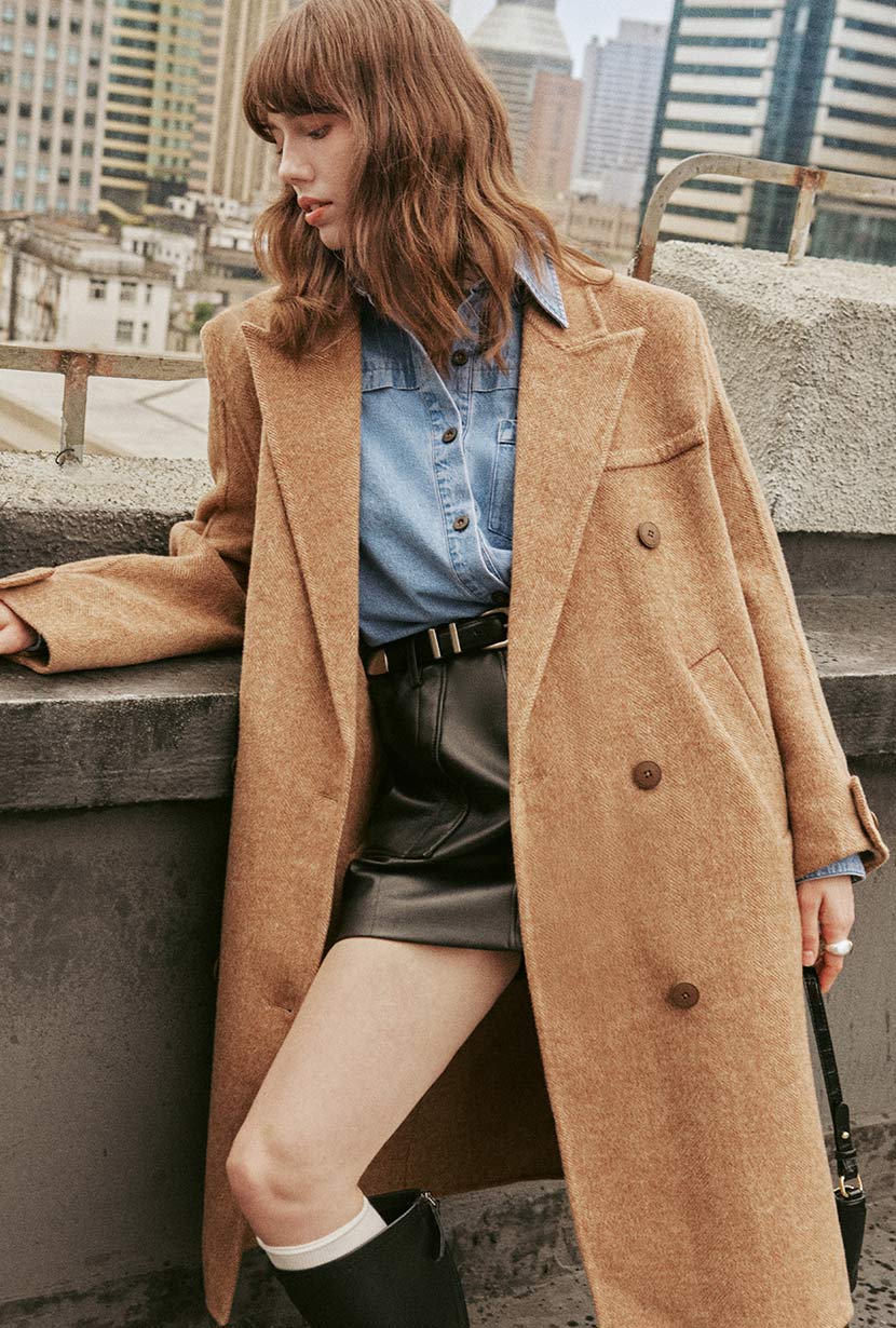 Allister Oversized Wool Coat | Camel