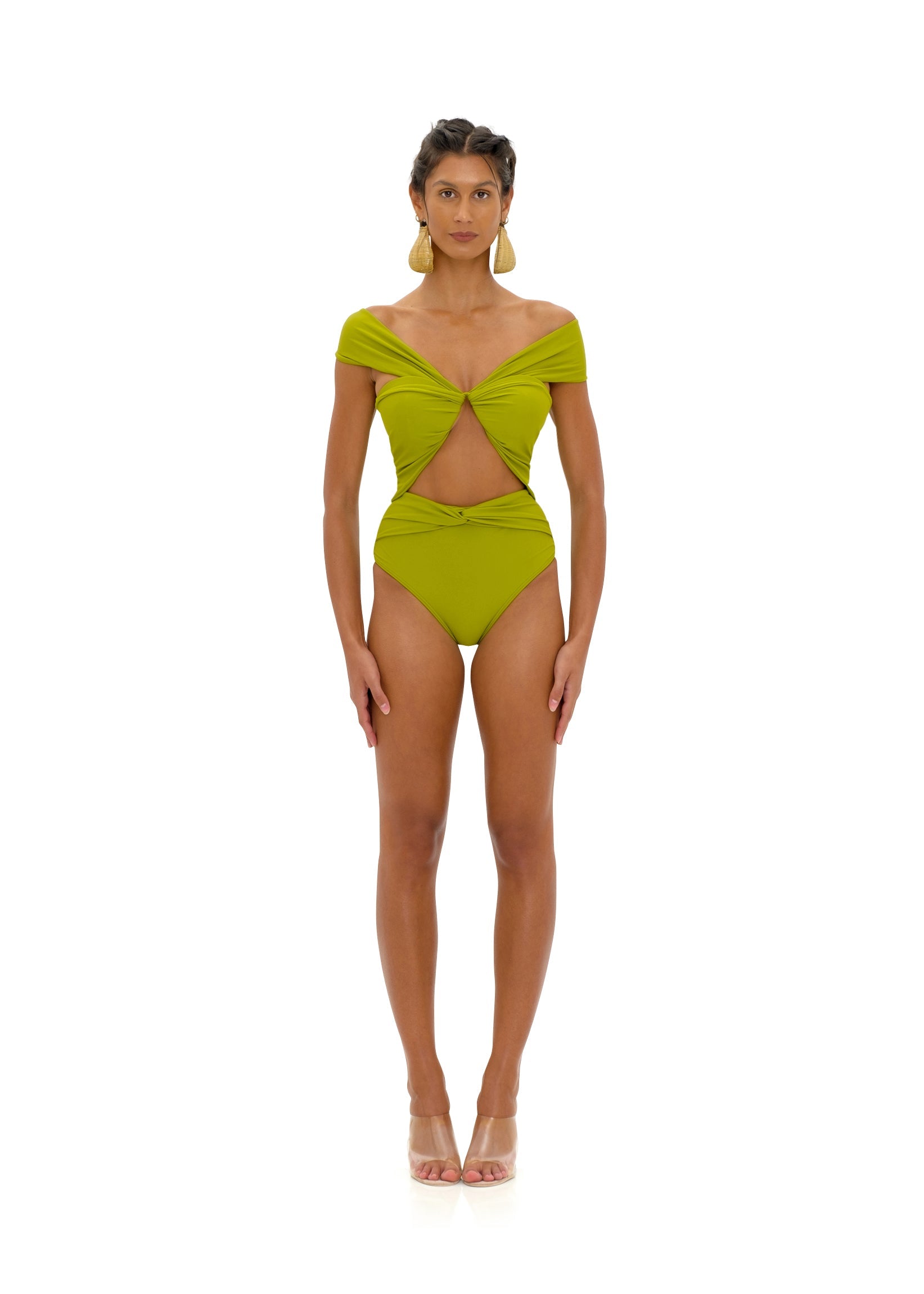 AMINA OLIVE ONE PIECE SWIMSUIT