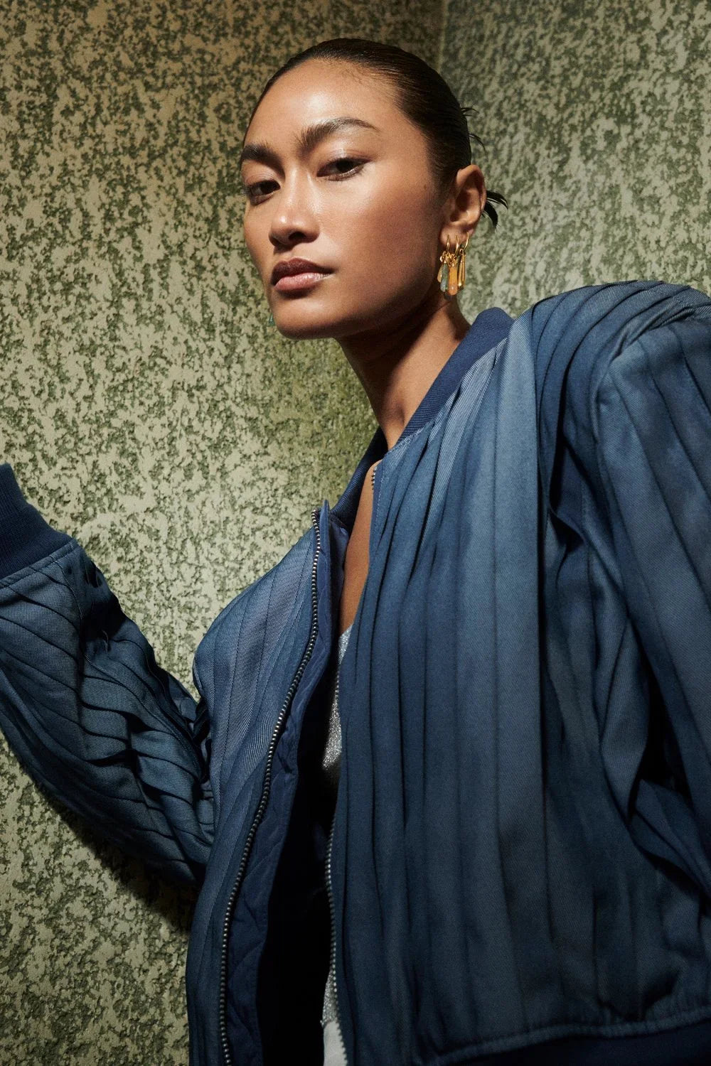 PDPAOLA Yellow Aventurine Large Jupiter Single Hoop