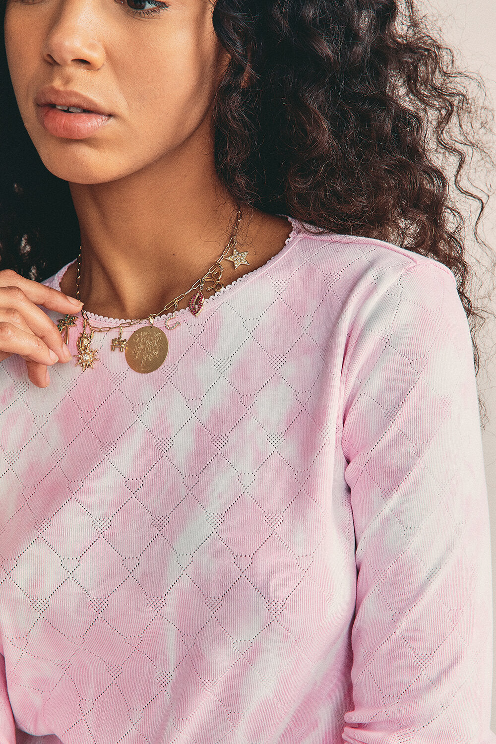 LoveShackFancy Yulia Top - Sugar Poppy Hand Dye