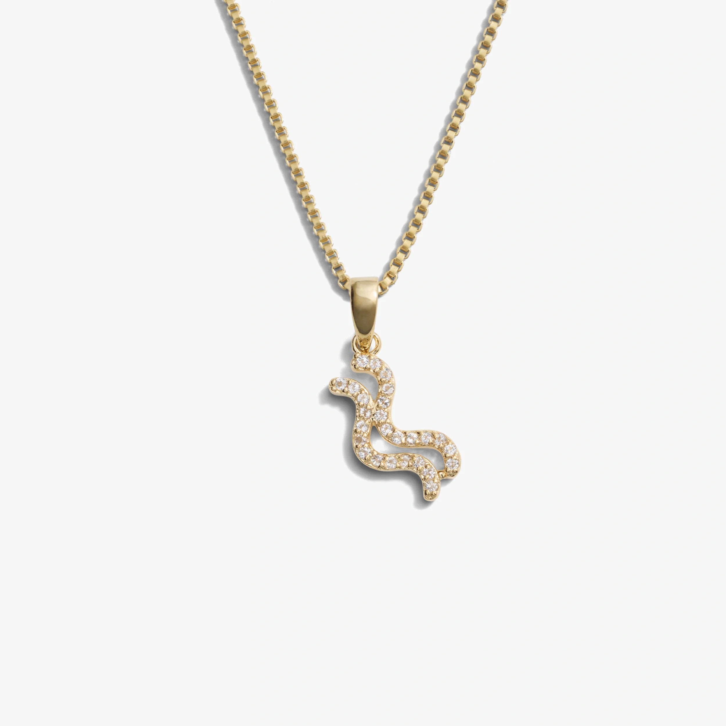 Awe Inspired Necklaces 14K Gold Vermeil / Aquarius / Mini Zodiac Gemstone Necklace