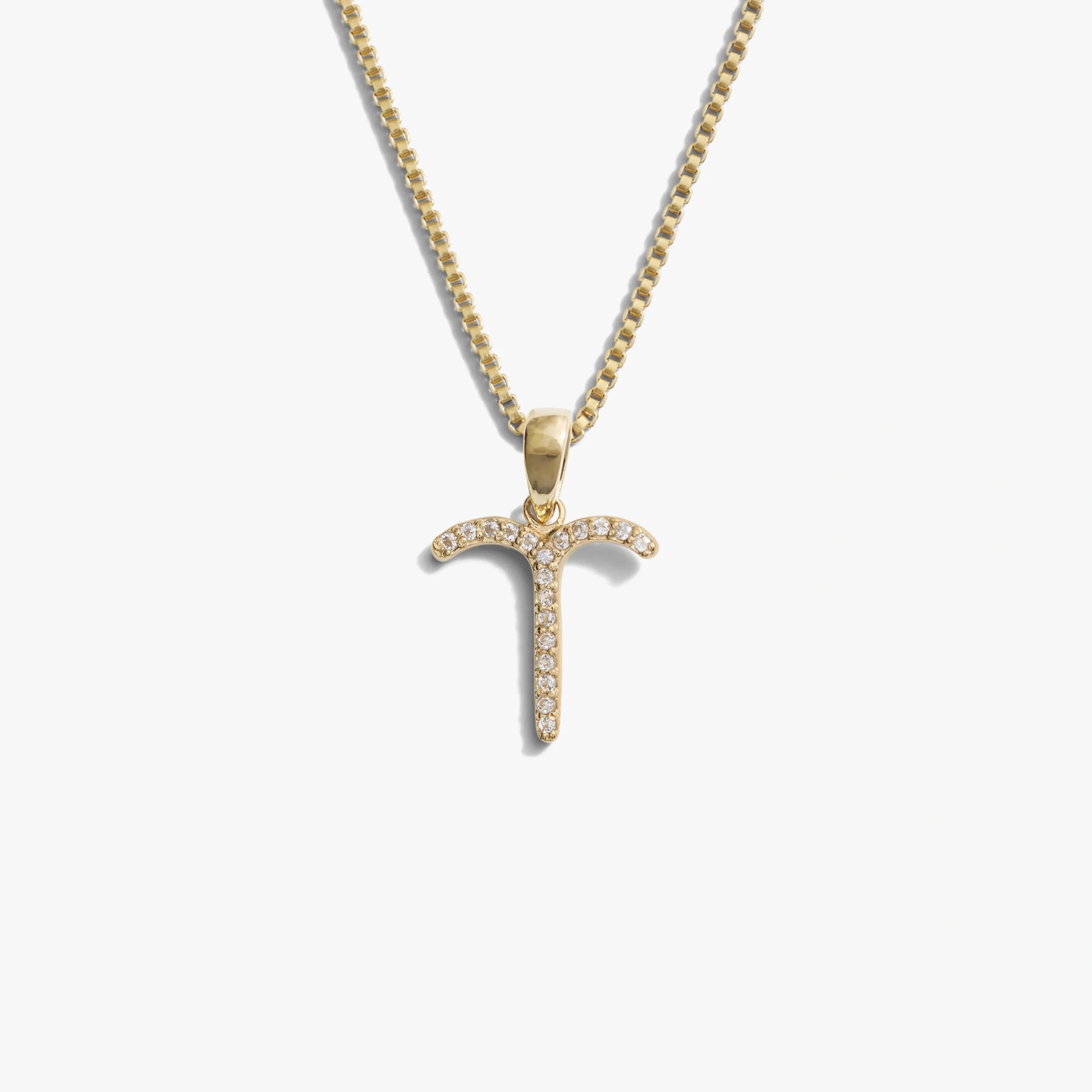 Awe Inspired Necklaces 14K Gold Vermeil / Aries / Mini Zodiac Gemstone Necklace