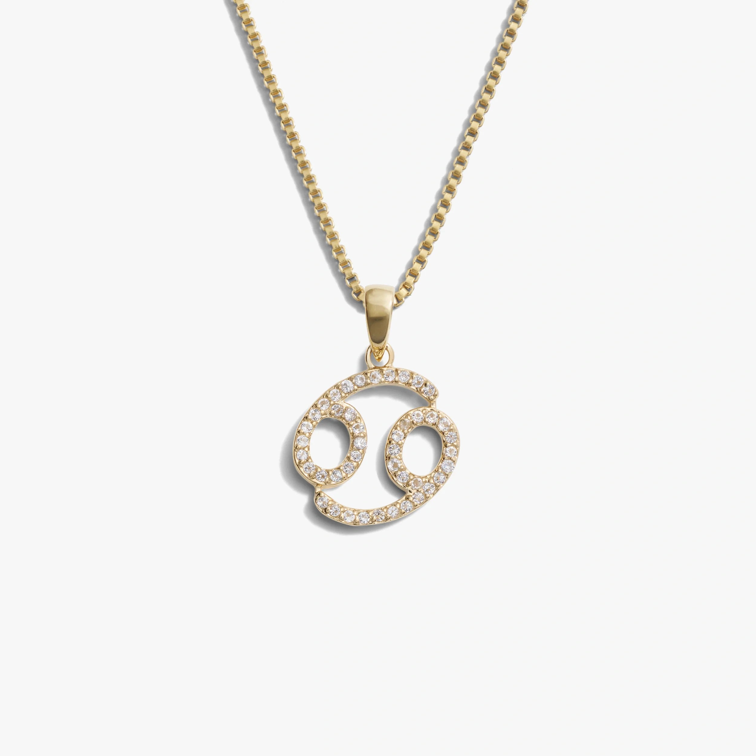 Awe Inspired Necklaces 14K Gold Vermeil / Cancer / Mini Zodiac Gemstone Necklace