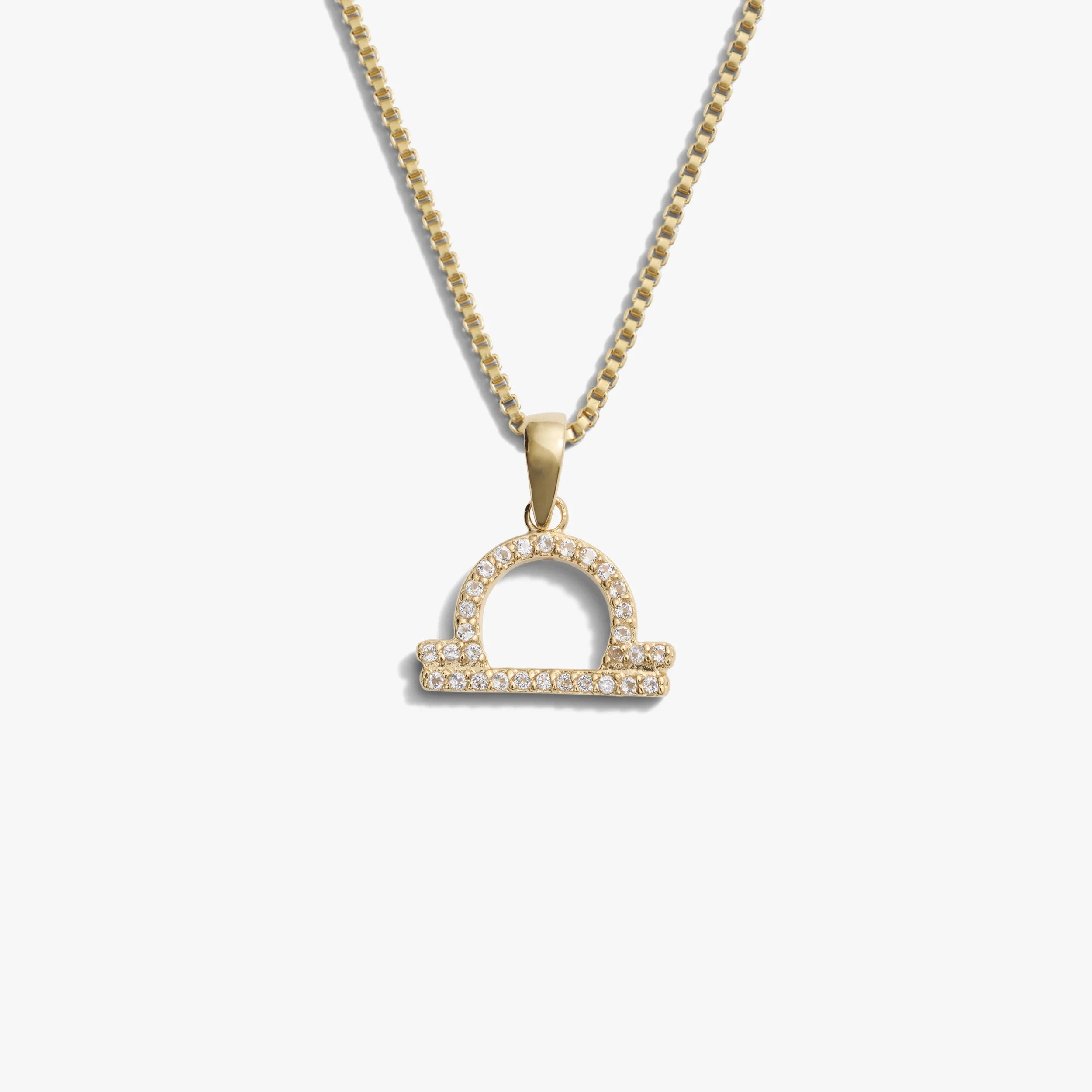Awe Inspired Necklaces 14K Gold Vermeil / Libra / Mini Zodiac Gemstone Necklace