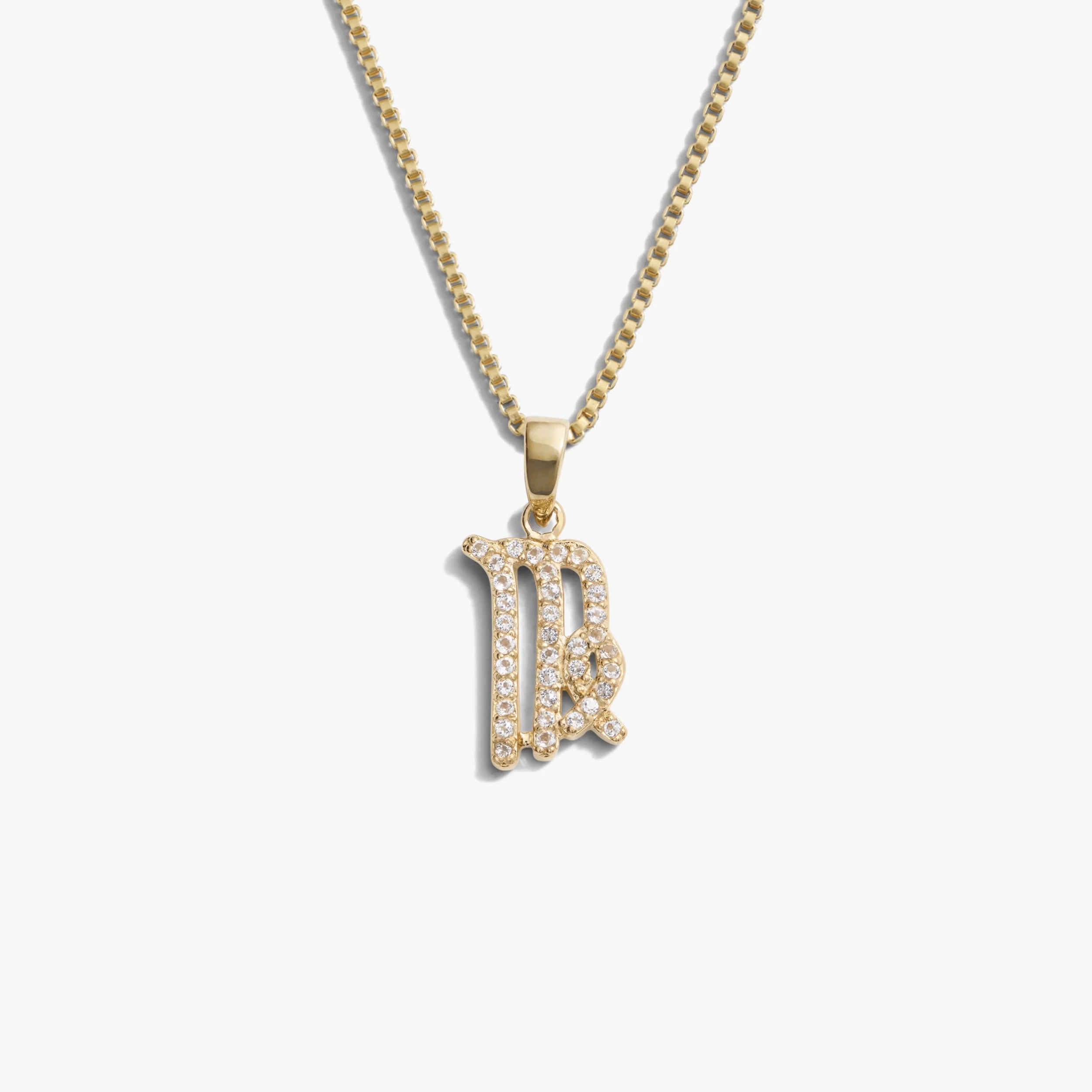 Awe Inspired Necklaces 14K Gold Vermeil / Virgo / Mini Zodiac Gemstone Necklace