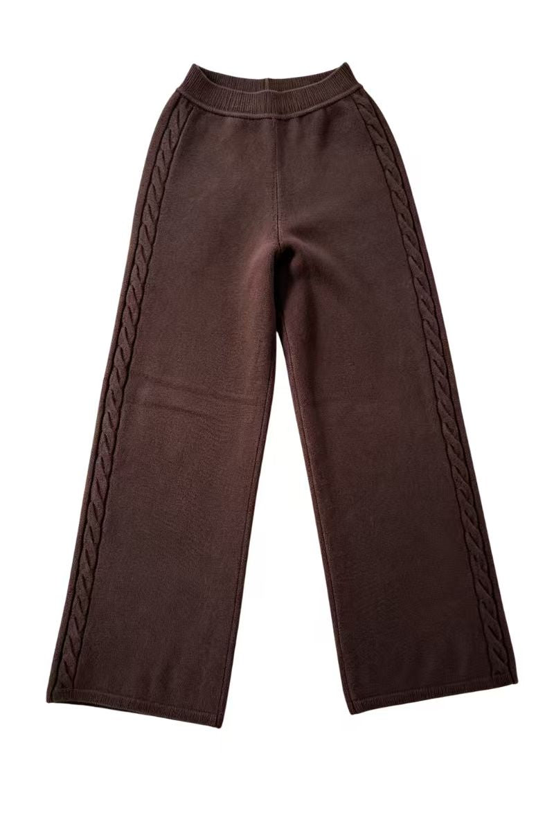 Max Simple Side-Cable Wool Trouser Brown MSSD252697B