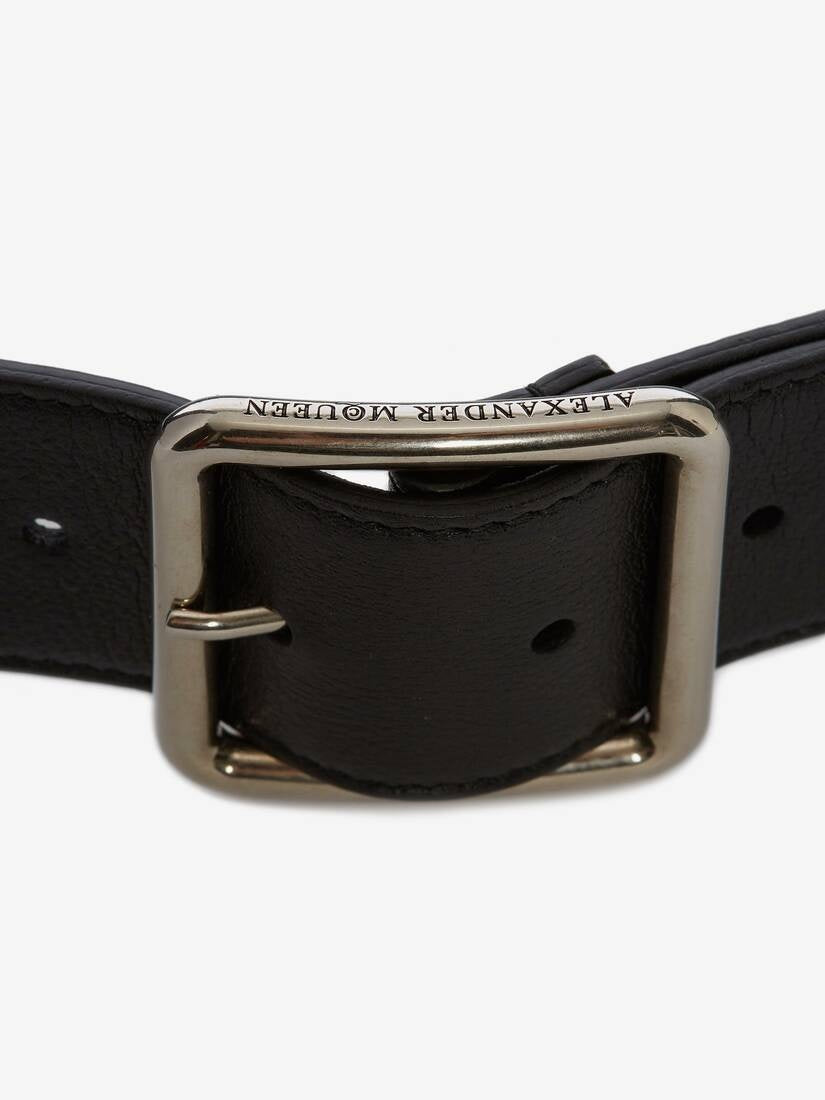 Alexander Mcqueen Grainy leather belt