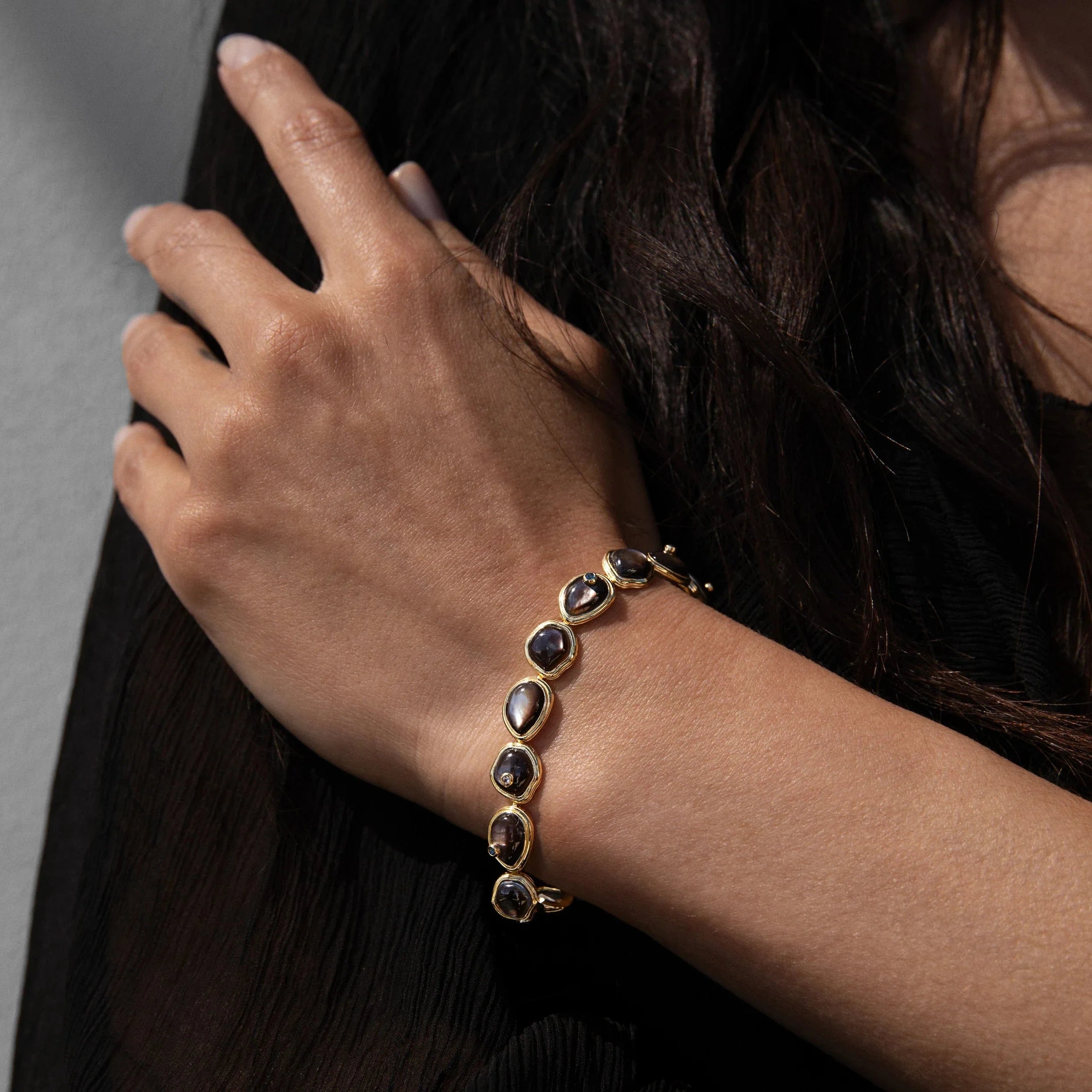 Awe Inspired Bracelets Organic Pearl Gemstone Tennis Bracelet