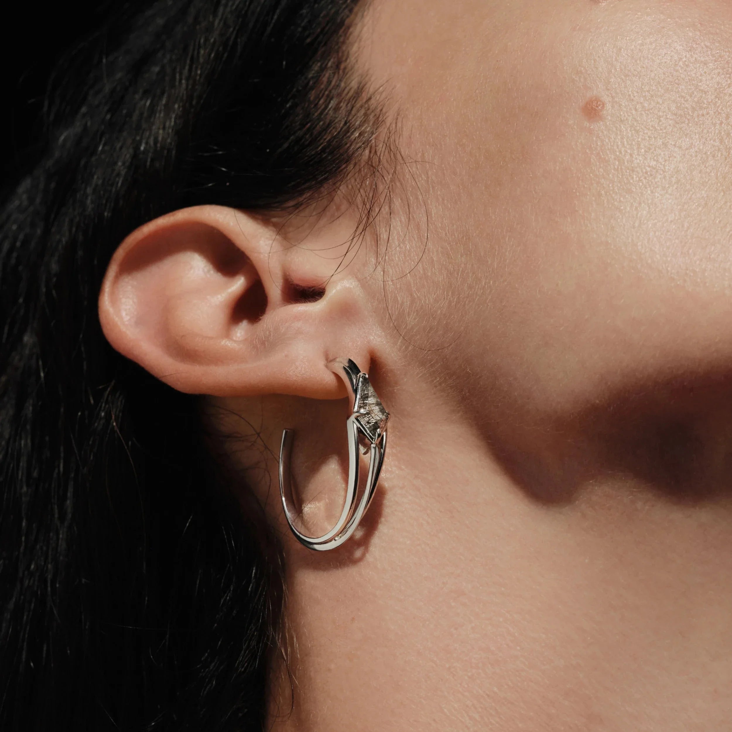 Awe Inspired Earrings Prism Oval Hoops