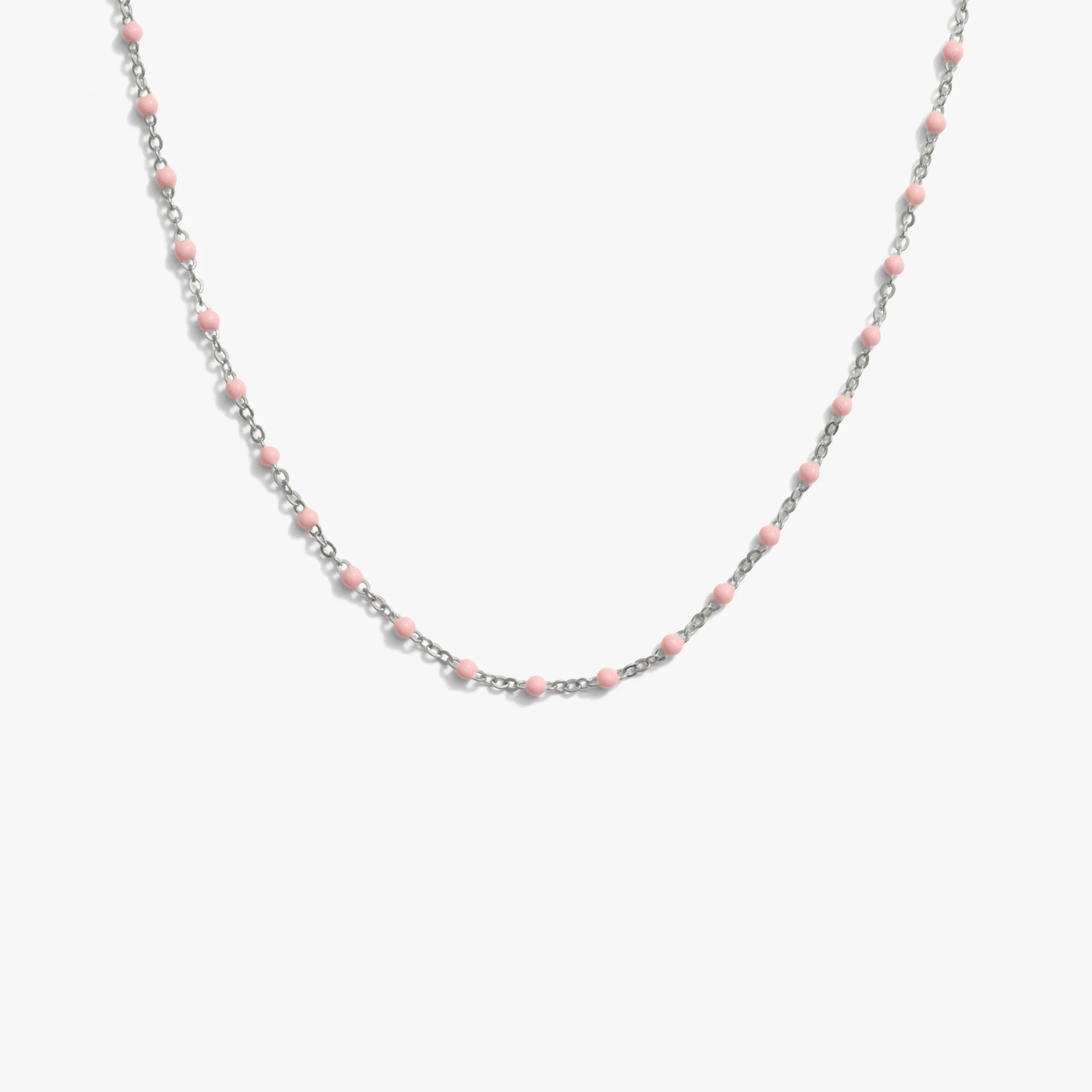 Awe Inspired Necklaces 925 Sterling Silver / Blush / 18"-22" Pop Of Color Necklace